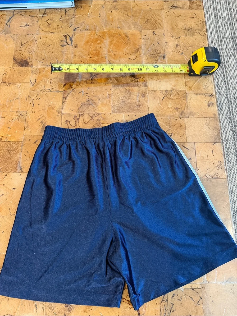 RARE⛹️‍♂️ADIDAS Y2K DAZZLE-BASKETBALL SHORTS - NAVY AND WHITE -BOYS SIZE 14/16